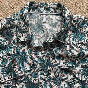 Cinch Paisley Western Shirt. XL